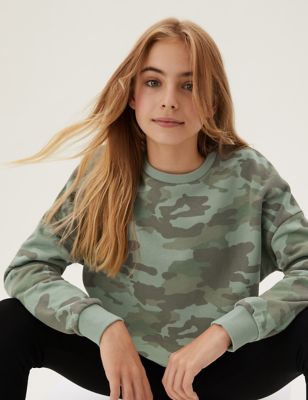 

Girls M&S Collection Cotton Rich Camouflage Sweatshirt (6-16 Yrs) - Khaki Mix, Khaki Mix