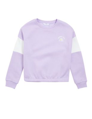 

Girls M&S Collection Cotton Rich Slogan Sweatshirt (6-16 Yrs) - Lilac, Lilac