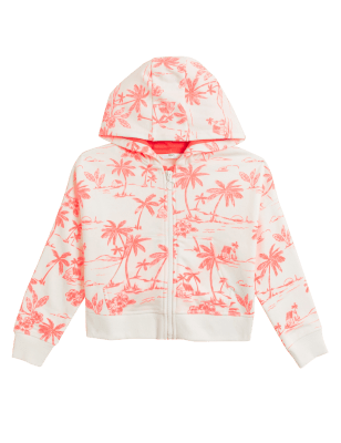 

Girls M&S Collection Cotton Rich Zip Hoodie (6-16 Yrs) - Coral, Coral