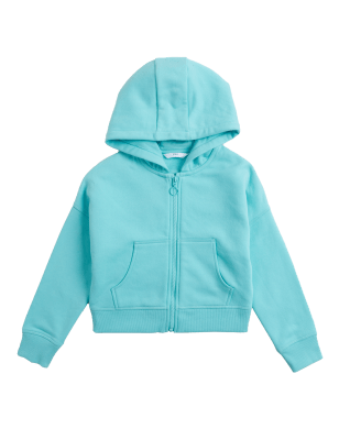 

Girls M&S Collection Cotton Rich Zip Hoodie (6-16 Yrs) - Aqua, Aqua