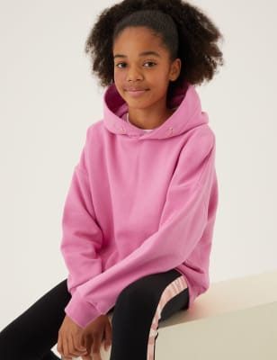 

Girls M&S Collection Cotton Rich Relaxed Hoodie (6-16 Yrs) - Medium Pink, Medium Pink