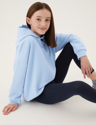 

Girls M&S Collection Cotton Rich Relaxed Hoodie (6-16 Yrs) - Blue, Blue