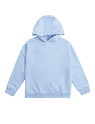 

Girls M&S Collection Cotton Rich Plain Hoodie (6-16 Yrs) - Blue, Blue