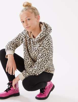 

Girls M&S Collection Cotton Rich Animal Print Hoodie (6-16 Yrs) - Calico Mix, Calico Mix