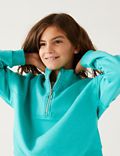 Sweatshirt mit hohem Baumwollanteil und Reißverschluss (6–16 Jahre)