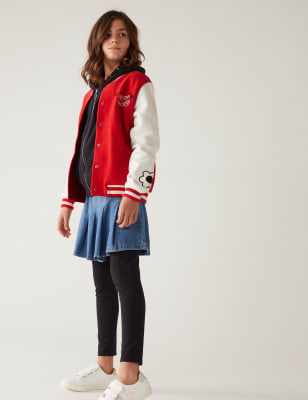 

Girls M&S Collection Cotton Rich Good Vibes Slogan Bomber (6-16 Yrs) - Red Mix, Red Mix