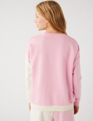 

Girls M&S Collection Cotton Rich New York Slogan Sweatshirt (6-16 Yrs) - Pink Mix, Pink Mix