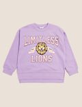 Cotton Limitless Lions Slogan Sweatshirt (6-16 Yrs)