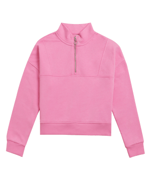 

M&S Collection Sudadera de algodón con cremallera (6-16 años) - Pink, Pink
