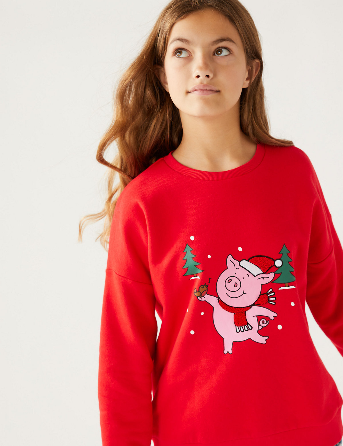 Cotton Rich Percy Pig Sweatshirt
