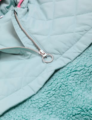 

M&S Collection Sudadera con capucha de borreguito acolchada (6-16 años) - Aqua, Aqua