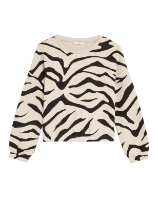 

Girls M&S Collection Cotton Rich Zebra Print Sweatshirt (6-16 Yrs) - Charcoal, Charcoal