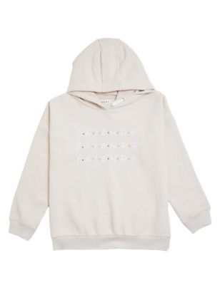 

Girls M&S Collection Cotton Rich Friends™ Hoodie (6-16 Yrs) - Calico, Calico