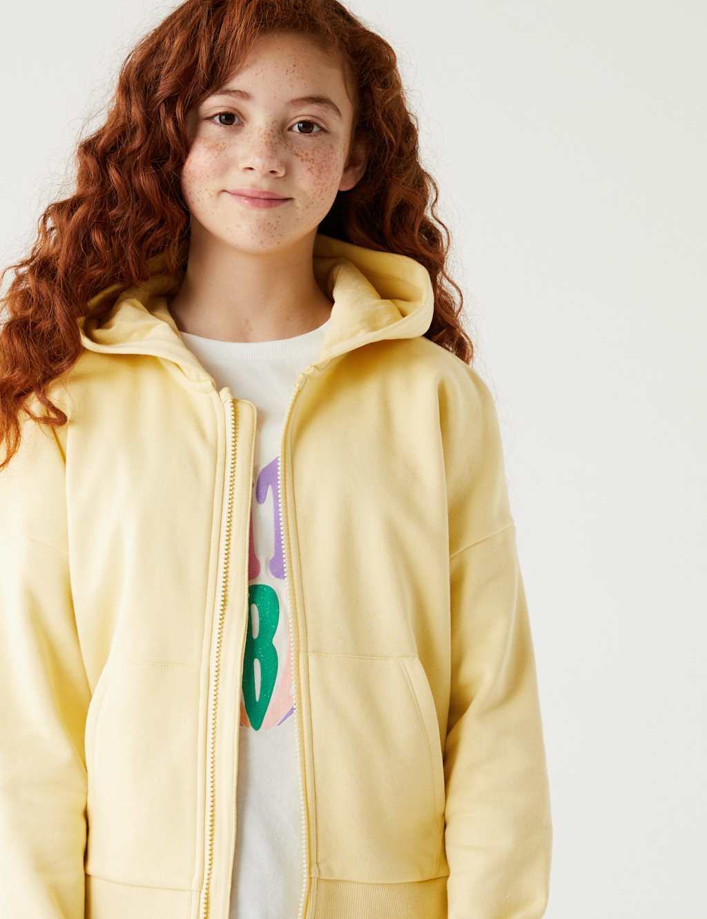Cotton Rich Zip Hoodie (6-16 Yrs) image 2