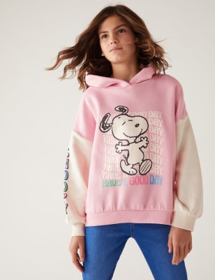 

Girls M&S Collection Cotton Rich Snoopy™ Hoodie (6-16 Yrs) - Pink Mix, Pink Mix