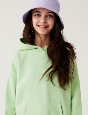 

Girls M&S Collection Cotton Rich Plain Hoodie (6-16 Yrs) - Green, Green