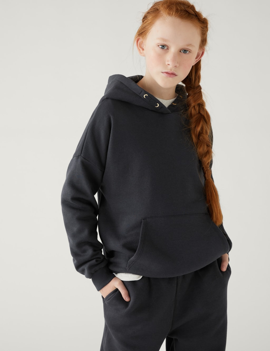 Cotton Rich Plain Hoodie (6-16 Yrs) image 3