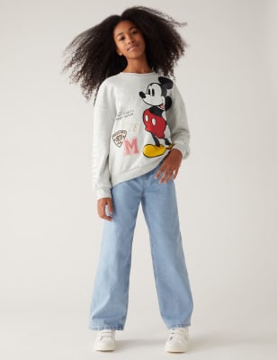 

Girls M&S Collection Cotton Rich Mickey Mouse™ Sweatshirt (6-16 Yrs) - Grey, Grey