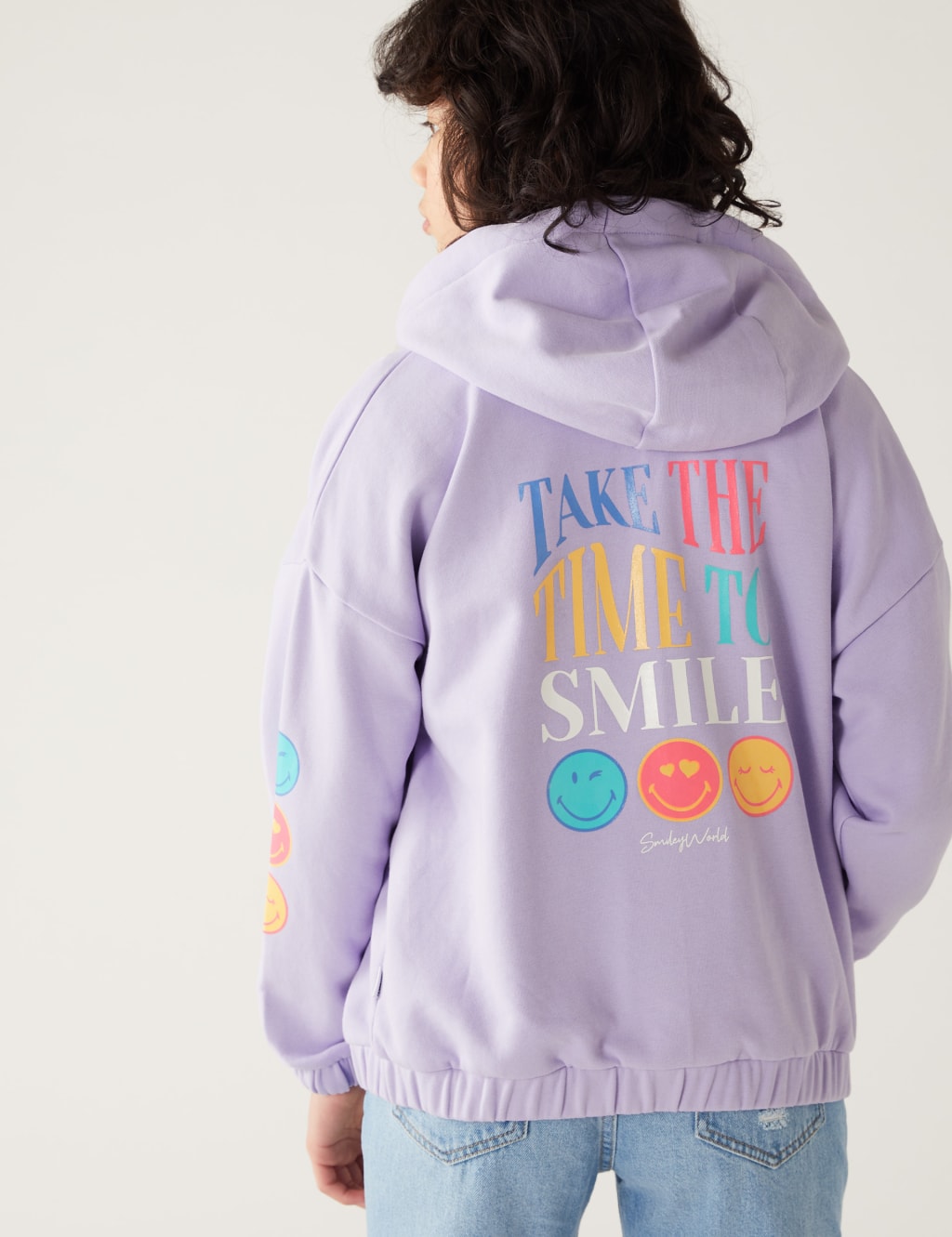 Cotton Rich SmileyWorld™ Zip Hoodie (6-16 Yrs) image 3