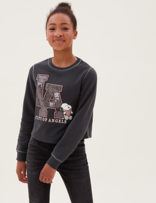 

Girls M&S Collection Snoopy™ Slogan Sequin Sweatshirt (6-16 Yrs) - Charcoal, Charcoal