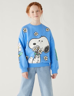 

Girls M&S Collection Cotton Rich Snoopy™ Sweatshirt (6-16 Yrs) - Blue, Blue