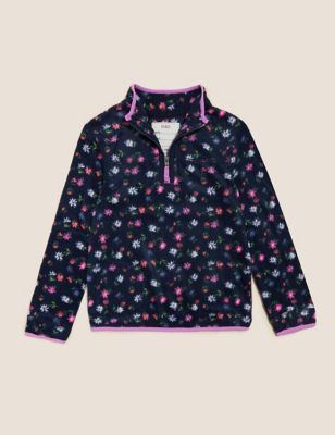 M&S Girls The Floral-Print Recycled Fleece (2-16 Yrs)