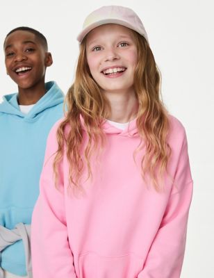 

Girls,Unisex,Boys M&S Collection Cotton Rich Oversized Hoodie (6-16 Yrs) - Pink, Pink