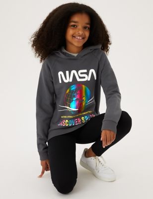 

Girls M&S Collection NASA™ Cotton Rich Hoodie (6-16 Yrs) - Charcoal, Charcoal