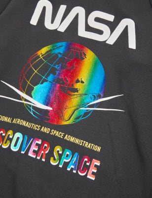 

M&S Collection Hoodie mit hohem Baumwollanteil und NASA™-Motiv (6-16 J.) - Charcoal, Charcoal