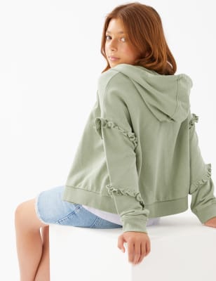 

Girls M&S Collection Cotton Rich Zip Hoodie (6 Yrs) - Khaki, Khaki