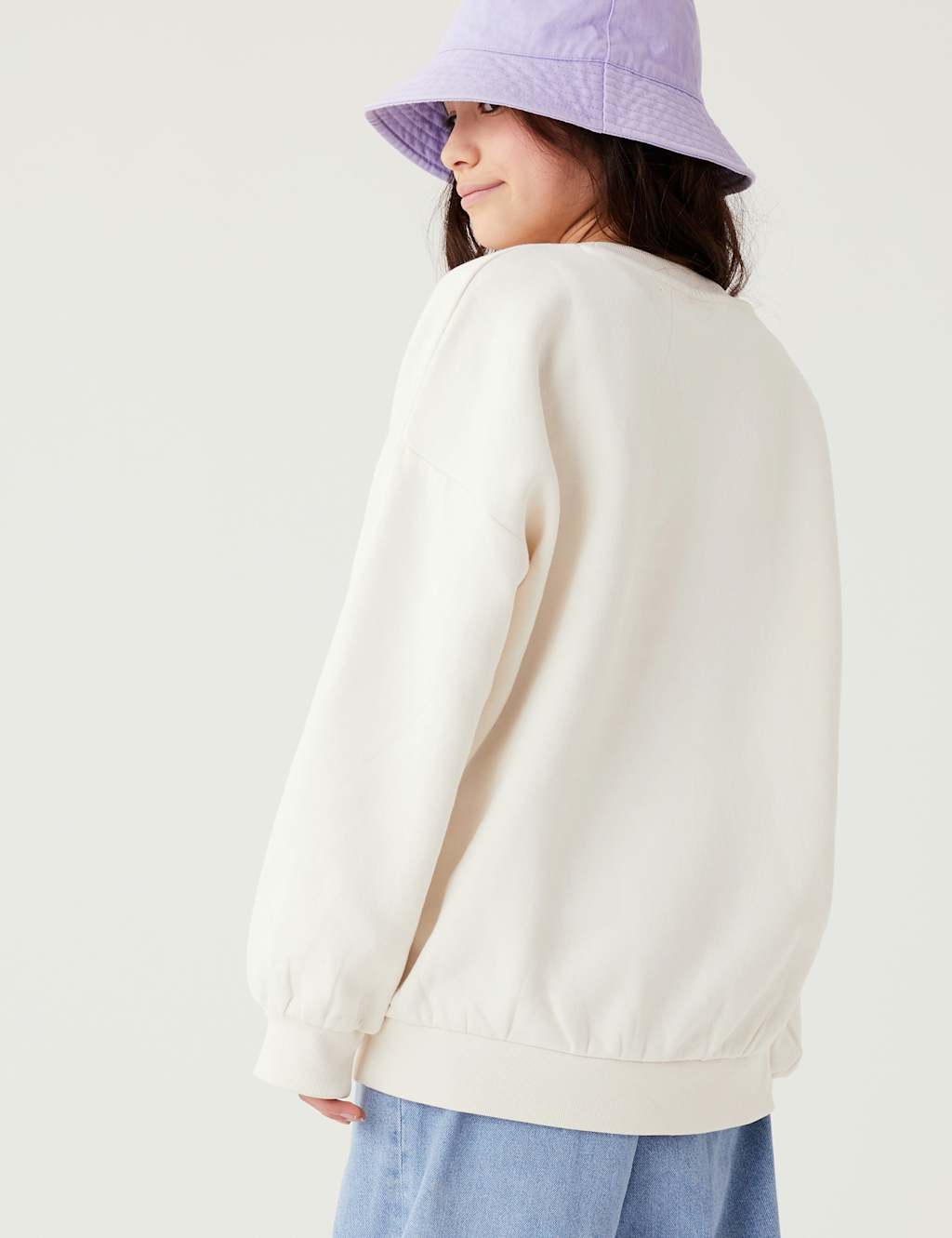 Cotton Rich Slogan Sweatshirt (6-16 Yrs) image 3