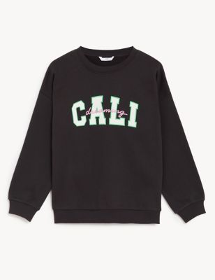 Cotton Rich Cali Dreaming Slogan Sweatshirt (6-16 Yrs)
