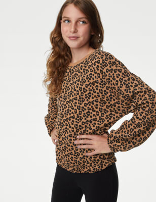 Leopard on sale print pullover