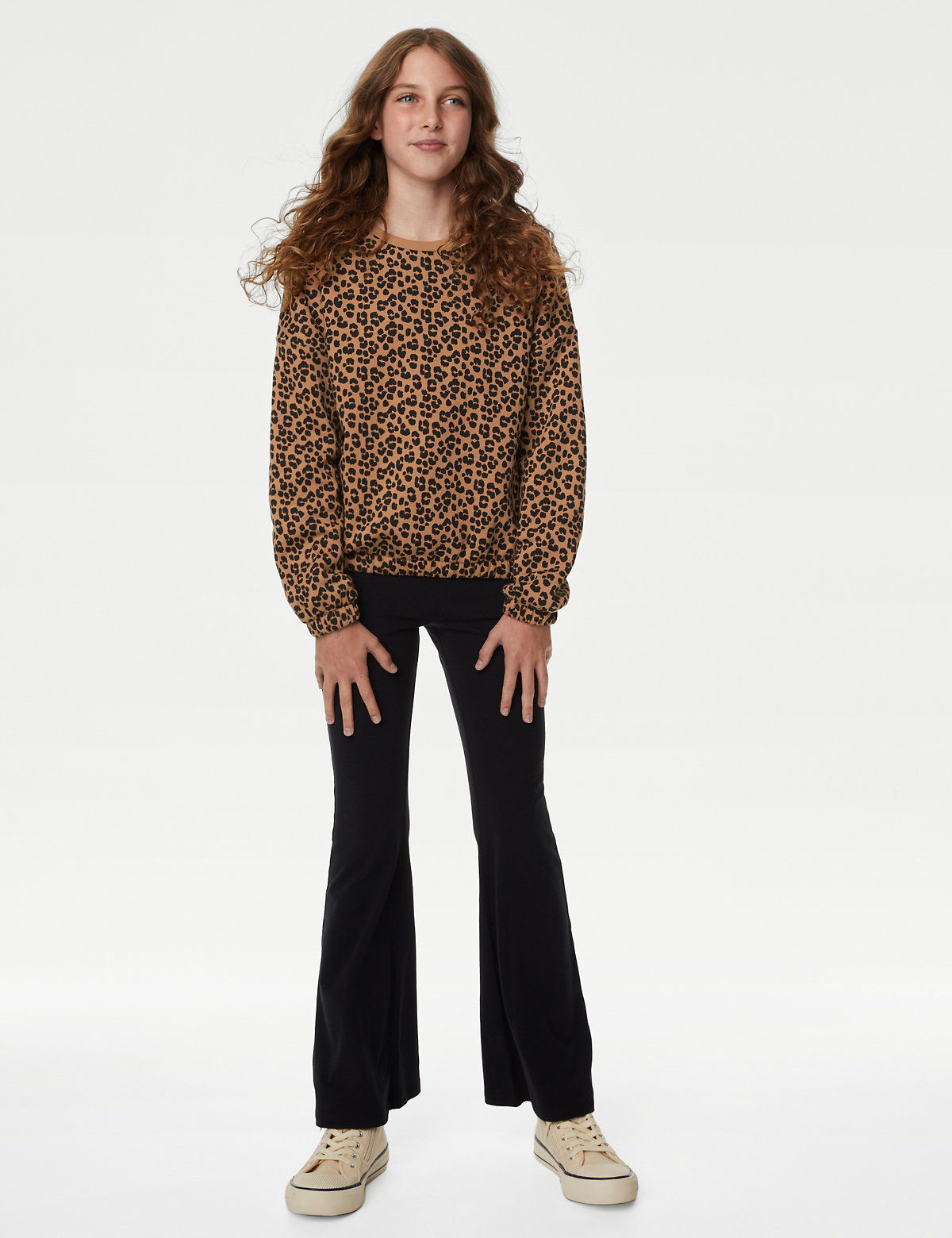 Cotton Rich Leopard Print Sweatshirt (6-16 Yrs)