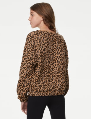 Leopard cheap print sweatshirt