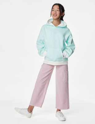 

Girls M&S Collection Cotton Checkerboard Hoodie (6-16 Yrs) - Aqua Mix, Aqua Mix