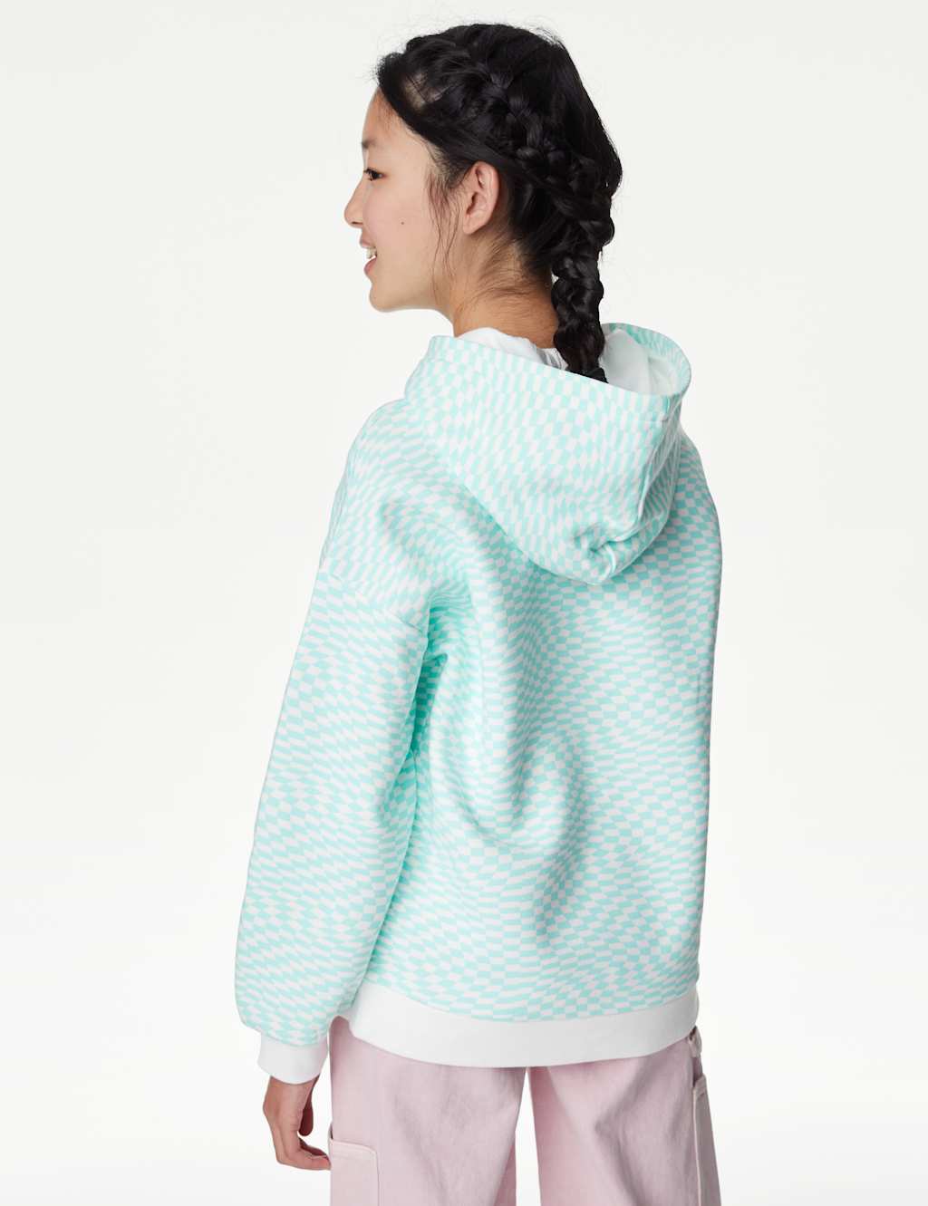 Cotton Checkerboard Hoodie (6-16 Yrs) image 3