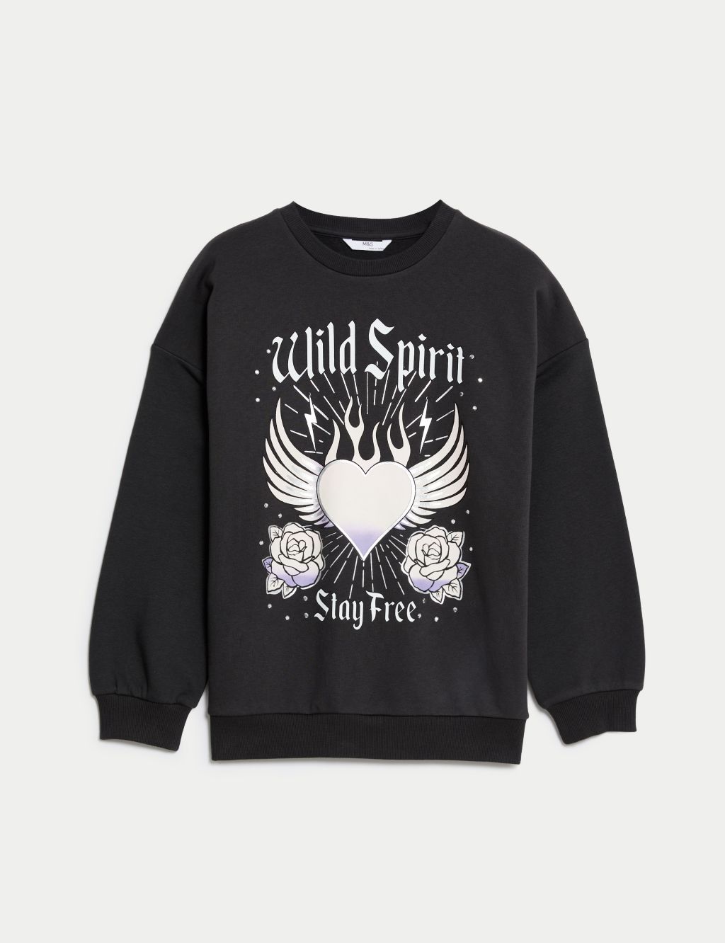 Cotton Rich Wild Spirit Graphic Sweatshirt (6-16 Yrs) image 2