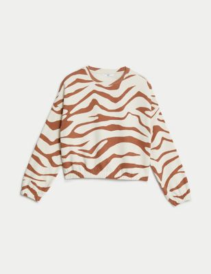 Cotton Rich Animal Print Sweatshirt (6-16 Yrs)