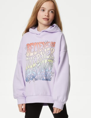 

Girls M&S Collection Cotton Rich Slogan Hoodie (6-16 Yrs) - Lilac, Lilac