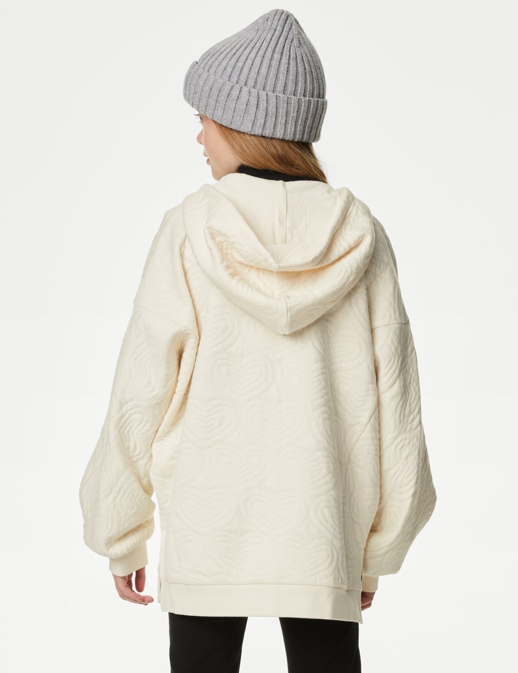 Cotton Rich Quilted Hoodie (6-16 Yrs) image 5