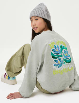 Sweat-shirt en coton orné de sequins (du 6 au 16&nbsp;ans) - BE