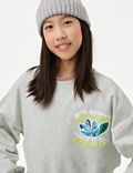 Sweatshirt mit hohem Bauwollanteil und Pailletten für Mädchen (6–16 Jahre)