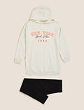 2pc Cotton Rich Slogan Top & Bottom Outfit (6-16 Yrs)