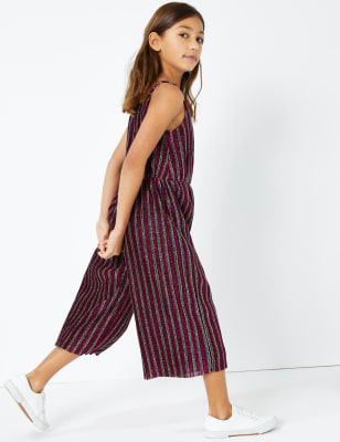 Metalick&yacute; plisovan&yacute; pruhovan&yacute; overal (3-16&nbsp;let)