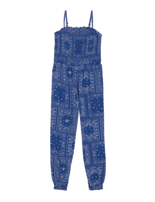 

Girls M&S Collection Bandana Print Jumpsuit (6-16 Yrs) - Navy Mix, Navy Mix