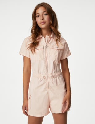 

Girls M&S Collection Pure Cotton Playsuit (6-16 Yrs) - Peach, Peach