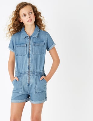 Denim Short Boilersuit