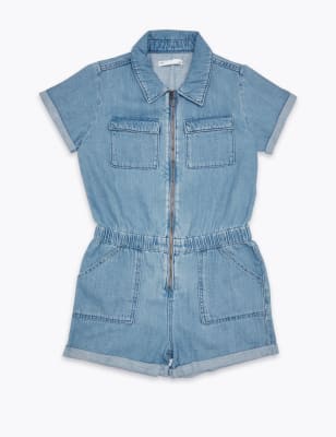 soft denim boiler suit