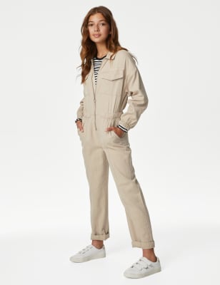 

Girls M&S Collection Cotton Rich Jumpsuit (6-16 Yrs) - Neutral, Neutral